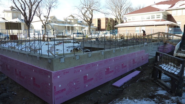 Footing forms removed and perimeter insulation installed